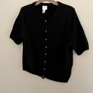 Black short sleeve cardigan from H&M